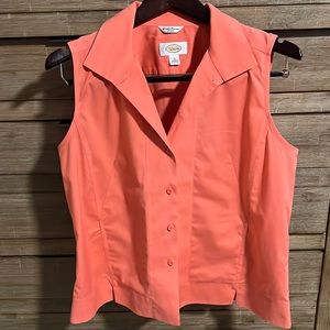 Talbots sleeveless button down Sz 12
